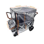 Big Size Rain Cover for Stroller, Mosquito Net for Trolley Cart, 2in1 Big Cover with Window for Picnic Camping Wagon Stroller Waterproof Windproof Accessories (Cart Not Included)