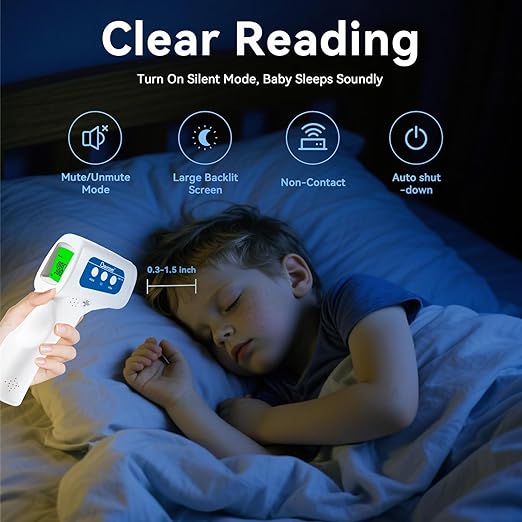 Berrcom 3-in-1 Contactless Infrared Forehead Thermometer for Fever Check | for Babies, Kids & Adults | 2-Pack | Batteries Included | JXB-178 (White)