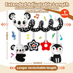 Black and White High Contrast Baby Toys - Sensory Infant Hanging Carseat & Stroller Toy for Newborns 0-6,6-12Months Perfect Easter Birthday & Baby Shower for Babies Boys Girls