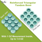 Baby Food Storage Container - 1.5oz x 12 Pods Silicone Freezer Tray with Lid for Homemade Baby Food, Fruit Purees, Vegetable & Breast Milk (Blue)