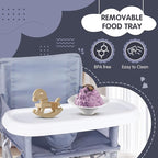 Portable Booster Seat, Toddler Baby Seat with Tray for Dining Table Compact Floor Chair for Camping Lawn Beach Babies Travel 6-36 Months