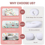 PILLANI Nursing Pillow for Breastfeeding, Breast Feeding Must Haves, New Mommy Essentials, Brest Feeding Pillow for Mom & Baby, Removable Cotton Cover, Adjustable Waist Strap, Breastfeeding Pillows