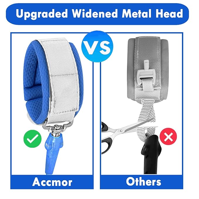 Accmor Anti Lost Wrist Link with Induction Lock, 2 Packs Upgraded Toddler Leash, Reflective Kids Wrist Leash for Baby Boys Girls, Child Walking Wristband Leash with Magnetic Unlock Design for Outdoor