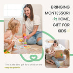 Tiny Land Montessori Toy Set for Baby 13-15 Months Explorer Play Kit - 7-in-1 Baby Drum, Carrot Harvesting and Coin Boxes, Stacking and Color Matching Plate, Size Matching Puzzle, Color Board Book