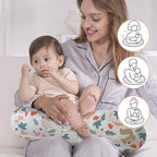 Little Grape Land Nursing Pillow, Breast Feeding Pillows for Mom, Forest Friends Soft Cover with Breathable Filling, Feeding Support Pillow for 0-12 Months, Multifunctional Support Cushion for Travel
