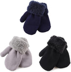PESAAT Baby Girl Mittens Fleece Toddler Boy Mittens Warm Kids Winter Gloves Unisex Cold Weather Baby Gloves