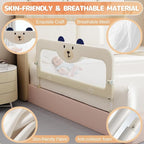 omzer Bed Guard Rail for Toddlers - 59'' Swing Down & Height Adjustable Bed Rail for Toddlers Baby Bed Rail Guard for Twin, Queen, King, Full Size