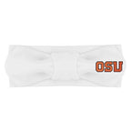 Creative Knitwear Oregon State Beavers Infant Girls White Solid Hair Knot Headband Embroidered Logo - Size Newborn - 4T