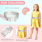 JXM Safety Waist Harness for Active Child, Hands Free Walking Leash with Lock for Autism, Secure Waist Belt for Special Needs, ADHD, Autistic Kids, Adjustable Elopement Tether with Key (Plus Size)