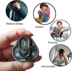 Metal Fidget Slider,Triangle Rotation Metal Fidget Toys, Clover Shape EDC Adult Toys ,Fidget Toys Adults for Stress and Anxiety Relief，ADHD Fidget Toys Adults Suitable for Office (Black Gold)