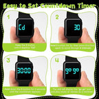 Potty Training Watch for Toddlers & Kids with Countdown, Flashing Lights, Fun Music or Vibration Alerts - Waterproof Interactive Toilet Training Reminder for Boys & Girls Ages 2-9