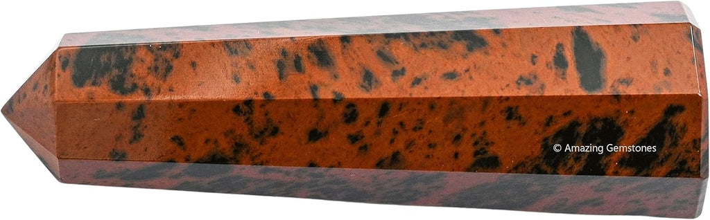 Amazing Gemstone Mahogany Obsidian Crystal Towers ~ Natural Healing Crystal Point Obelisk for Reiki Healing and Crystal Grid (3- Inch)