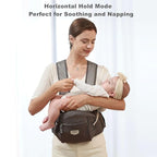 Sunveno Ergonomic Hip Seat Baby Carrier with Detachable Double Shoulder Straps, Waist & Back Relief, Breathable Mesh, Non-Slip Seat + Storage Pockets, Fits Infants & Toddlers 0-36 M up to 45 lbs