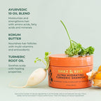 SHAZ & KIKS Ultra Hydrating Turmeric Shampoo | Sulfate-Free Shampoo for Dry, Itchy, Flaky Scalp | Deliver Deep Hydration with Turmeric & Kokum Butter, Travel Size