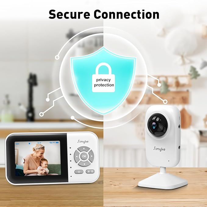 Upgrade Video Baby Monitor with 2 Cameras and Audio 2.8" Screen,Night Vision,APP,Wireless,2-Way Talk,1200ft Long Range,Feeding Timer,Temperature Sensor,VOX/ECO,5 Lullabies,Portable,Easy Setup