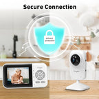 Upgrade Video Baby Monitor with 2 Cameras and Audio 2.8" Screen,Night Vision,APP,Wireless,2-Way Talk,1200ft Long Range,Feeding Timer,Temperature Sensor,VOX/ECO,5 Lullabies,Portable,Easy Setup