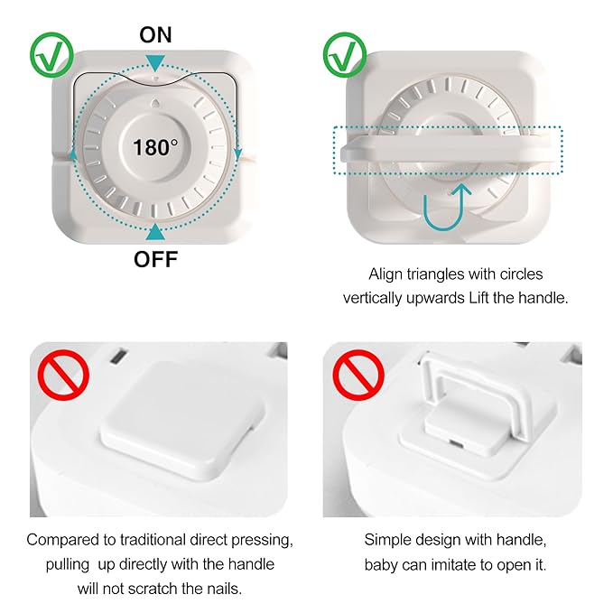 Outlet Cover Baby proofing -32 Pack Plug Covers for Electrical Outlets with Dual Safety Locks, Child Proof Outlet Covers Improved Baby proofing outlets