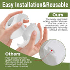 Child Safety Door Knob Covers 6 Pack Reusable Baby Proof Door Knob Locks Baby Proof Door Handle Protector for Kids Universal Fit Easy Grip Lockable Design No Tools Needed