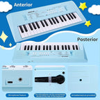 Kids Piano Keyboard, 37 Keys Portable Music Keyboard Early Learning Educational Electronic Music Piano Instrument Toys for 3 4 5 6 Year Old Boys and Girls (Blue)