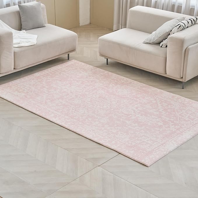 Baby Care Soft Rug (Prestige, Ikat - Inca Pink) 98'' x 59'' Original One-Piece Reversible Rollable Waterproof Play Mat for Infants, Babies, Toddler, and Kids