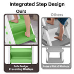 Primlect Space-Saving Potty Training Seat with Ladder, Adjustable Step and Toilet Seat Height, Top Handles for Easy Climbing, Easy to Carry, Portable Toddler Toilet Trainer for Small Bathrooms