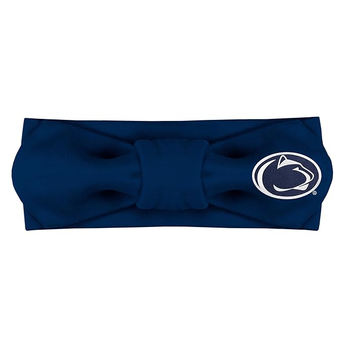 Creative Knitwear Penn State Nittany Lions Infant Girls Navy Solid Hair Knot Headband Embroidered Logo - Size Newborn - 4T