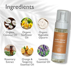 SoCal Suds & Company - 2-in-1 Organic Foaming Shampoo & Body Wash - Gentle Botanical Baby Wash for Sensitive Skin - Clean Natural Nourishing Soothing Castile Soap - Newborn Baby - Soft Citrus, 6oz