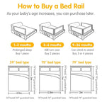 BABY JOY Bed Rails for Toddlers, 59'' Extra Long, Height Adjustable Kids Rail Guard w/Double Safety Lock for Convertible Crib, Folding Baby Bedrail for Twin Double Full Size Queen King Mattress, Gray