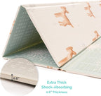 JumpOff Jo - Extra Large Waterproof Foam Padded Play Mat for Infants, Babies, Toddlers, Play Pens & Tummy Time, Foldable Activity Mat, 77 x 70 x 0.6 inches