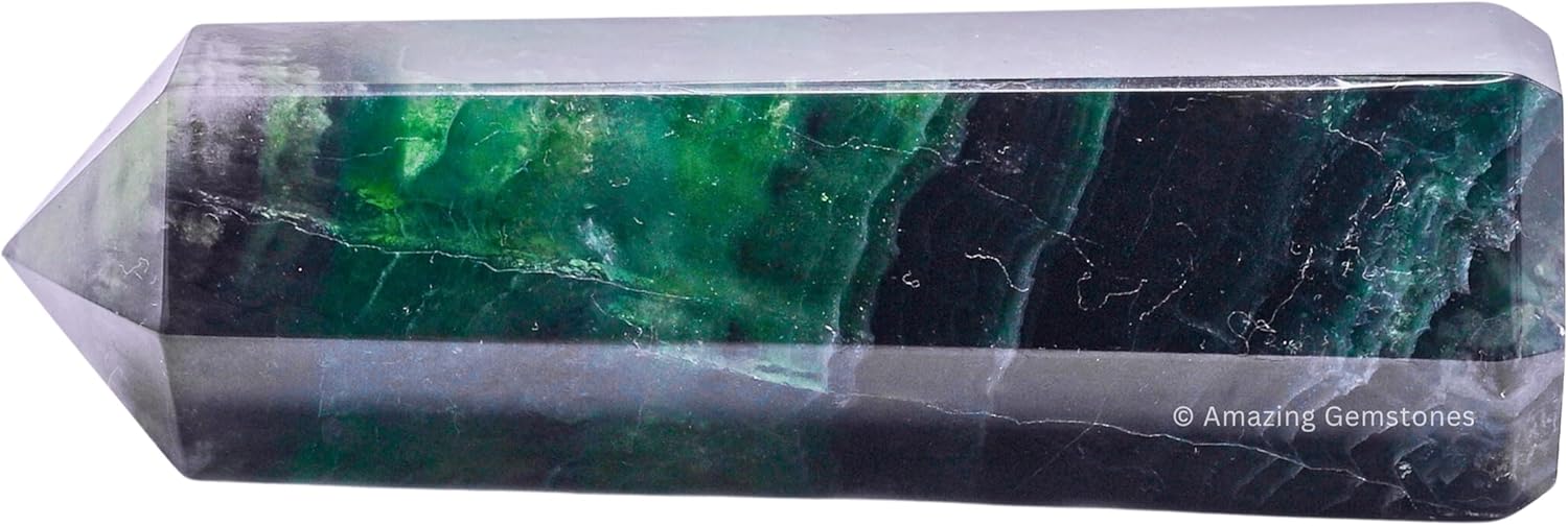 Amazing Gemstone Large Fluorite Crystal Towers ~ Natural Healing Crystal Point Obelisk for Reiki Healing and Crystal Grid (5.5" to 6" INCH)