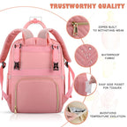 Baby Diaper Bag Backpack, Travel Diaper Bags for Baby Girl Boy Large Capacity Baby Bag Backpack for Women Light Pink