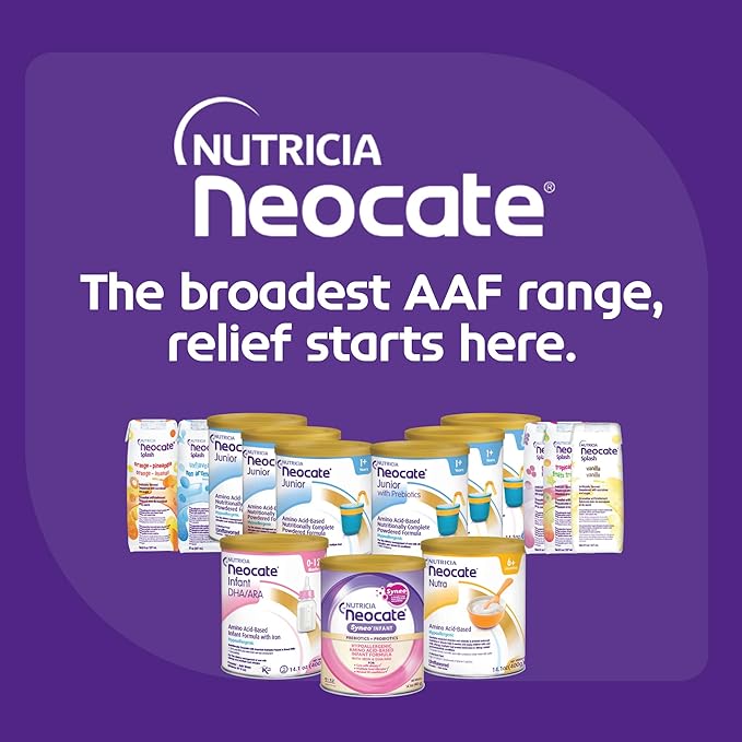 Nutricia Neocate Splash - Ready-to-Feed Hypoallergenic, Amino Acid-Based Toddler and Junior Formula - Vanilla - 8 fl oz (Case of 27)