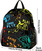 Toddler Backpack for Boys Girls - 12 Inch Video Game Kids Backpacks Preschool Kindergarten Back Pack Lightweight Waterproof Schoolbag Book Bag for School