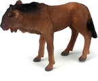 FUNSHOWCASE African Jungle Animals Young Wildebeest Calf Toy Figure Realistic Plastic Figurine Height 1.8-inch