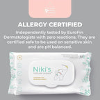 Niki's Natural Baby Wipes | Sensitive Organic Baby Wipes | Made with Manuka Honey and Coconut Oil, No Added Scents | EWG Verified | 744 Wipes (12 Pack x 62 Count Wipes) Baby Wipes Bulk