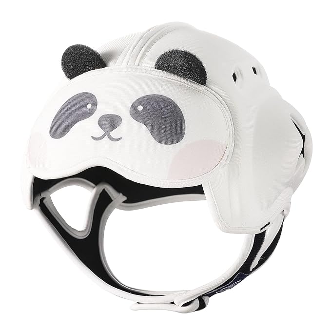 Baby Head Protector Helmet for Crawling and Walking - No Bumps, Soft Safety Peak, Ultra Light, Adjustable - Suitable for Babies 6-24 Months - Panda
