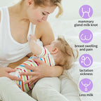 Breast Therapy Ice Packs, Hot and Cold Breast Pads, Breastfeeding Essentials Large Gel Bead Packs for Moms, 2 Pack (Purple, L)