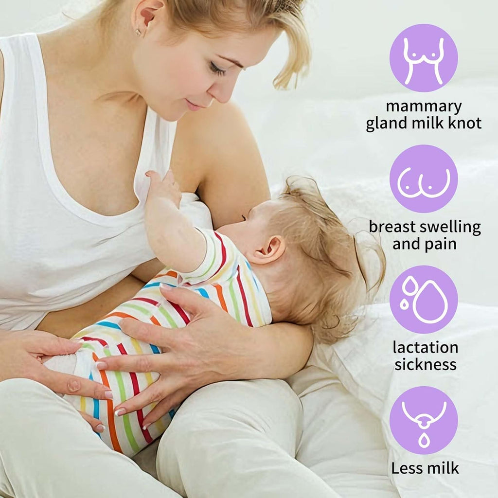 Breast Therapy Ice Packs, Hot and Cold Breast Pads, Breastfeeding Essentials Large Gel Bead Packs for Moms, 2 Pack (Pink, M)