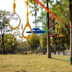 Kids Ninja Monkey Bars 2 Packs for Slackline Accessories for Slackline Obstacle Course for Backyard Attachments to Most Any Home Playground Equipment Sets