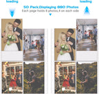 Tamfile Large 4x6" 400 Pocket Album, Fireproof Photo Binder with Plastic Sleeves (50 Pages), Waterproof Heavy Duty Photo Portfolio Folder with Clear Sheet Protectors, Each Page Holds 8 Pictures