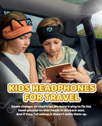 Kids Headphones Headband - Foldable with Adjustable Headband, 3.5 MM Jack for Online Learning, Plane, Travel, Tablet, iPad, Computer