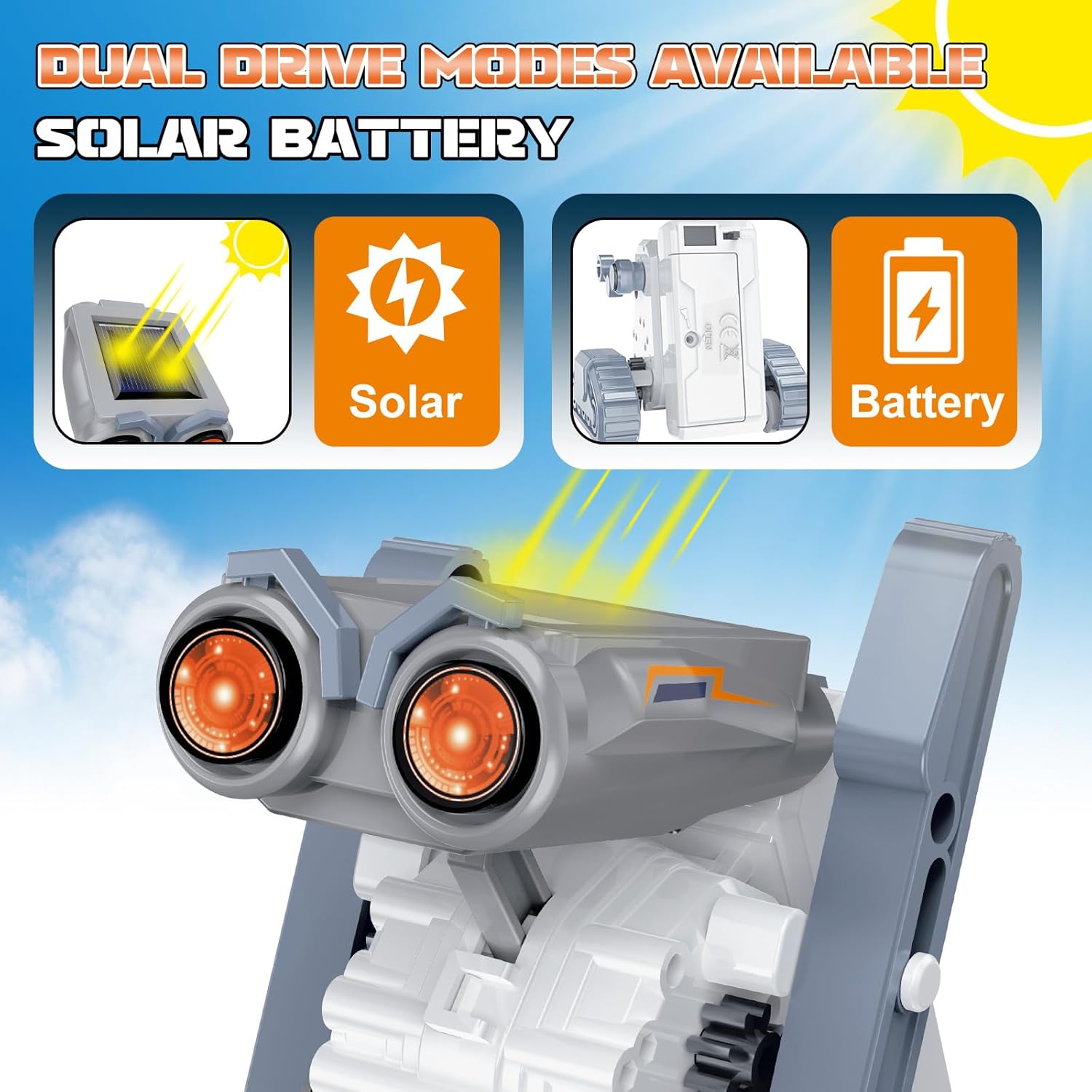 14-in-1 Solar Robot Building Kit for Kids, STEM Projects for Kids Ages 8-13, 191 Pcs DIY Engineering Science Building Toys, Solar Powered Educational Robotics for Boys & Girls
