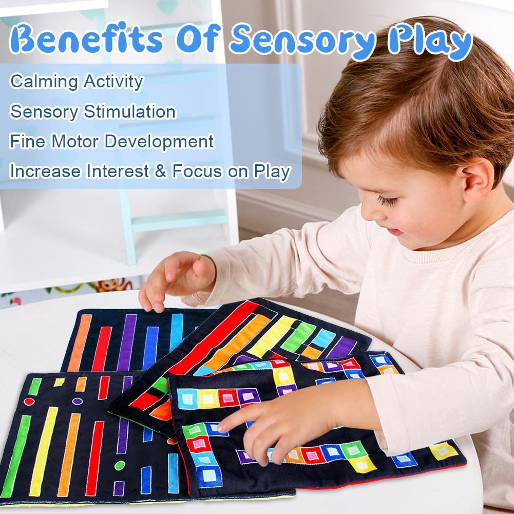 5 Pcs Marble Maze Mat Fidget Toys Anxiety Calming Toys Autistic Sensory Toys Kids Fidget Toys for Kids with Special Needs Calm Down Corner Supplies