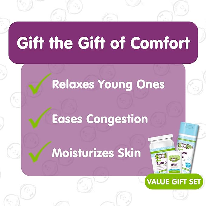 Boogie Spa Kit, Includes Boogie Kids Bath Salts, Eucalyptus, 15 oz (Pack of 1) Vapor Bath 10 Fl oz (Pack of 1) Chest Rub Stick 0.49 oz (Pack of 1)