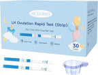 Ovulation Test Strips, Bulk Ovulation Tests, Fertility Tests with Collection Cups, Accurate LH Test for Home, Ovulation Predictor Kit, 5mm Wider 25 MIU/mL (30 Count)