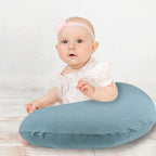 Hooyax Muslin Nursing Pillow Covers 2 Pack, Soft and Breathable Nursing Covers for Breastfeeding Pillows, Adorable Infant Feeding Pillow Slipcover for Baby Boy and Girls (Blue Ginger)