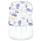 Hooyax Baby Lounger Slipcover for Newborns, Removable Infant Floor Seat, Padded Lounger Cover with Animal Design