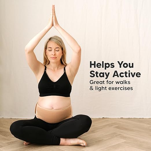 KeaBabies Maternity Belly Bands for Pregnant Women - Soft & Breathable Pregnancy Belly Support Band, Adjustable Maternity Belt for Back, Pelvic Support, Comfortable, Easy to Use (Classic Ivory, M/L)