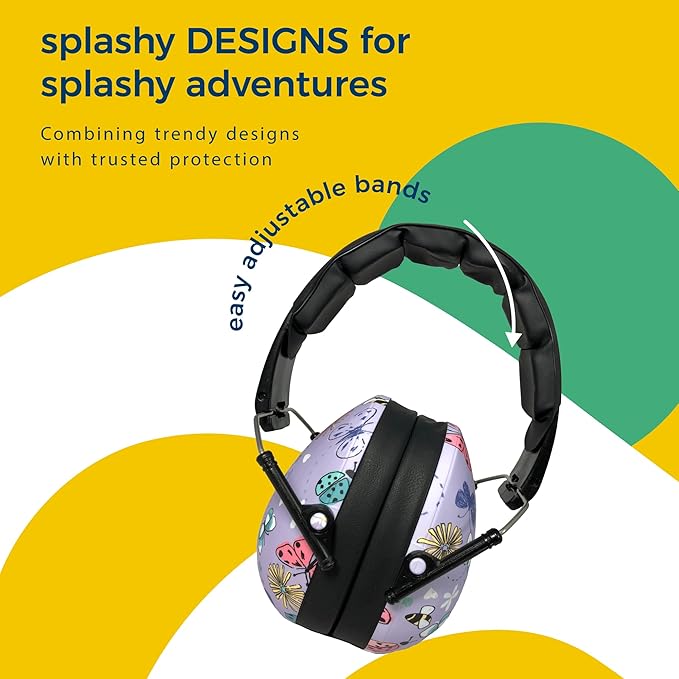 BANZ Kidz Earmuffs 2 Years & Older - Loud Noise Cancelling Kids Headphones & Toddler Ear Muffs, Size Adjustable