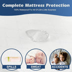 Baby Wedge Pillow for Newborn, Incline, Waterproof, Pregnancy Wedge, Premium Foam with Removable Cover, 15 x 12 x 2.6 inches